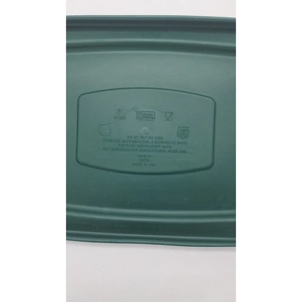 Vtg Anchor Hocking 2 Qt Glass Ovenware Casserole Baking Dish 8x11.5x2 With Lid